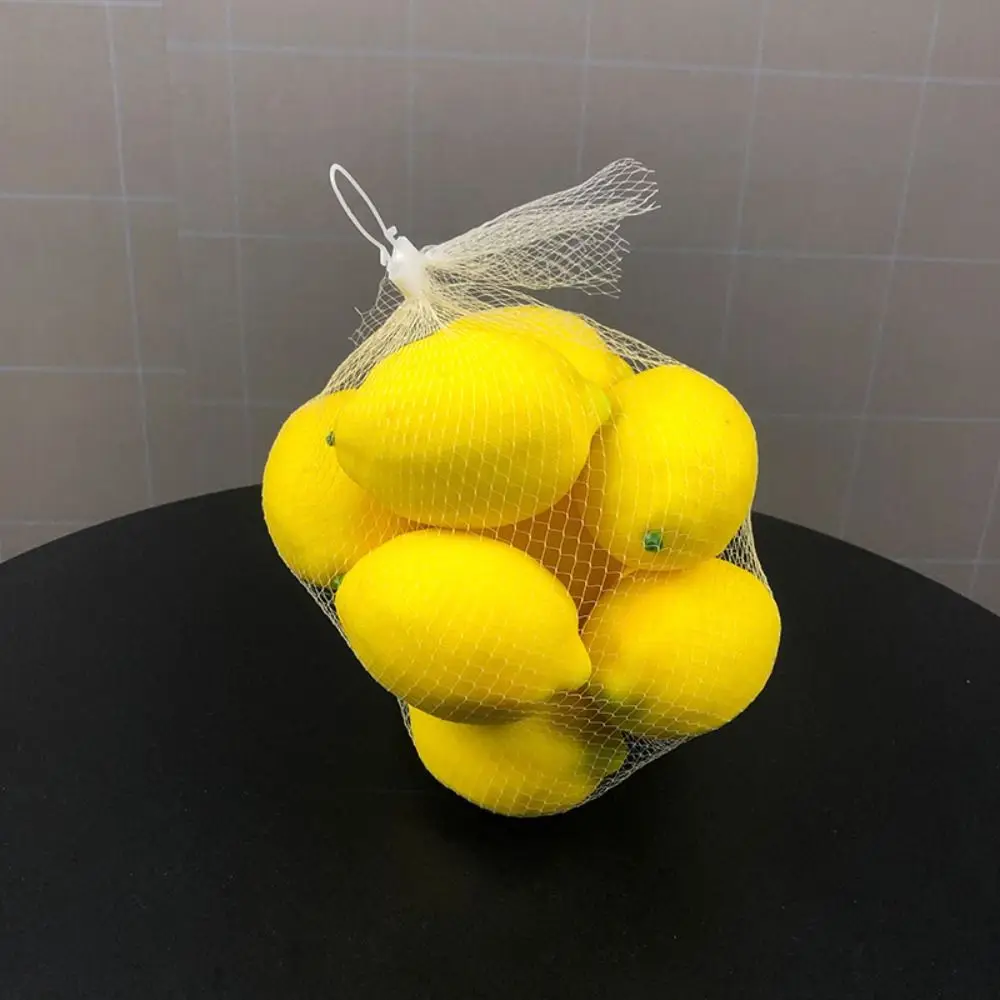 Durable Simulation Artificial Lemons Yellow Foam Fake Fruits Realistic Decorative Fruits Home