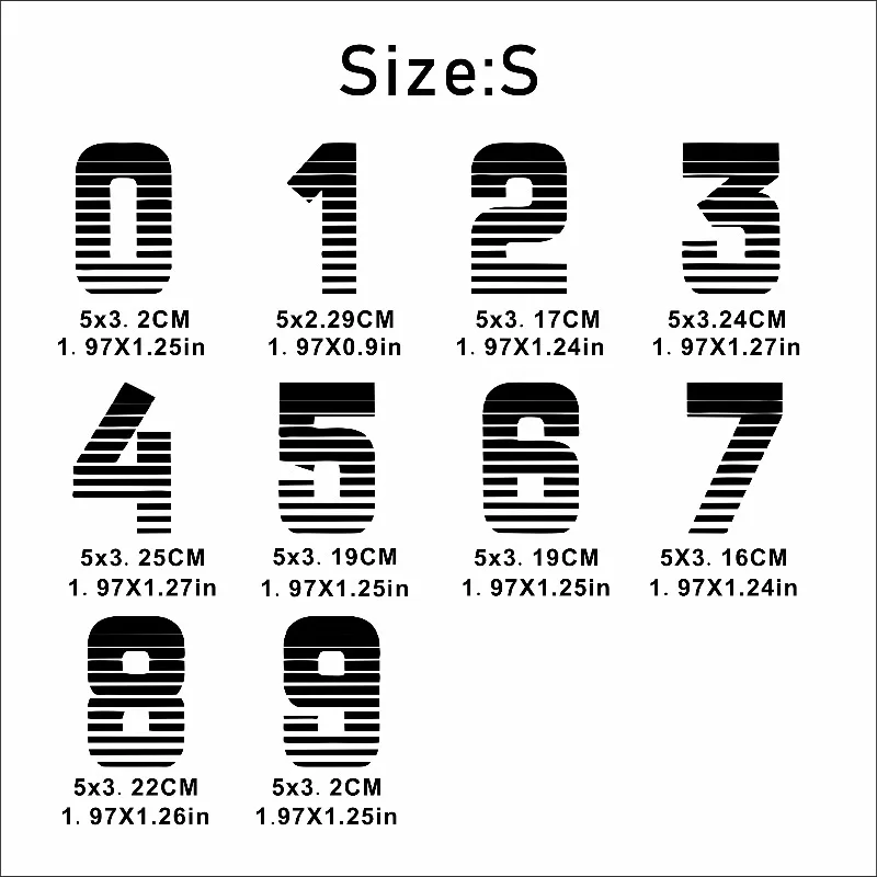 Stripe Number Motorcycle Sticker Waterproof Vinyl Decal for Fairing Helmet Fender Fuel Tank Universal Bike Decor