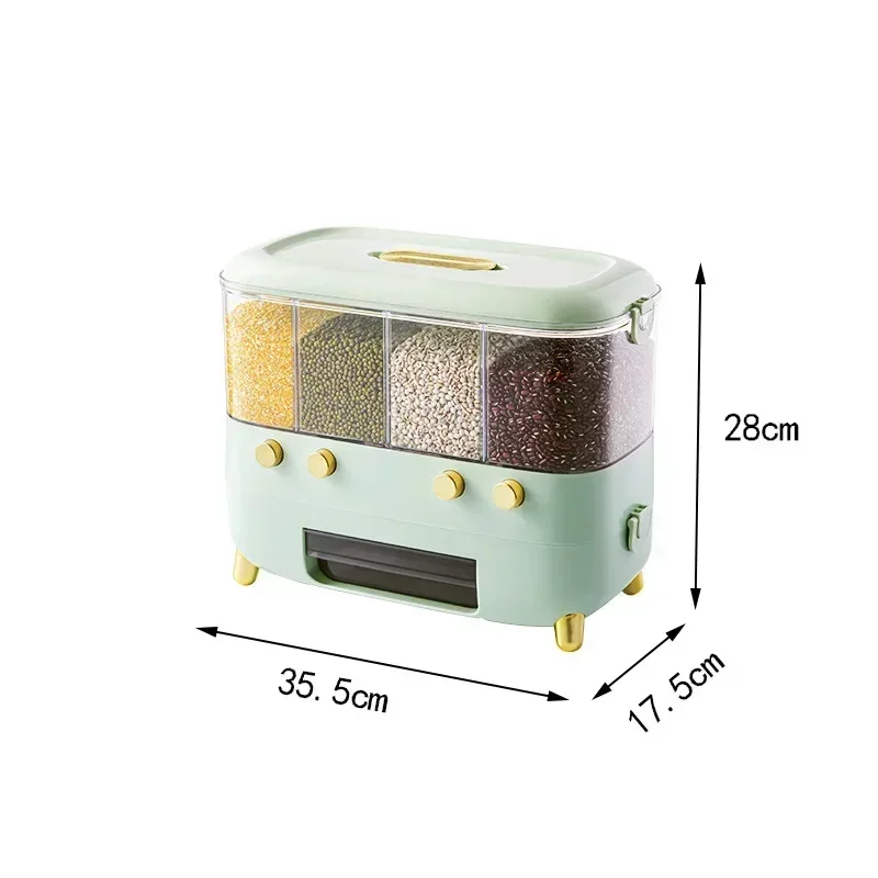 Grain and Miscellaneous Grain Storage Box Household Rice Bucket Sealed Jar Kitchen Insect Proof Moisture-proof Rice Storage Box