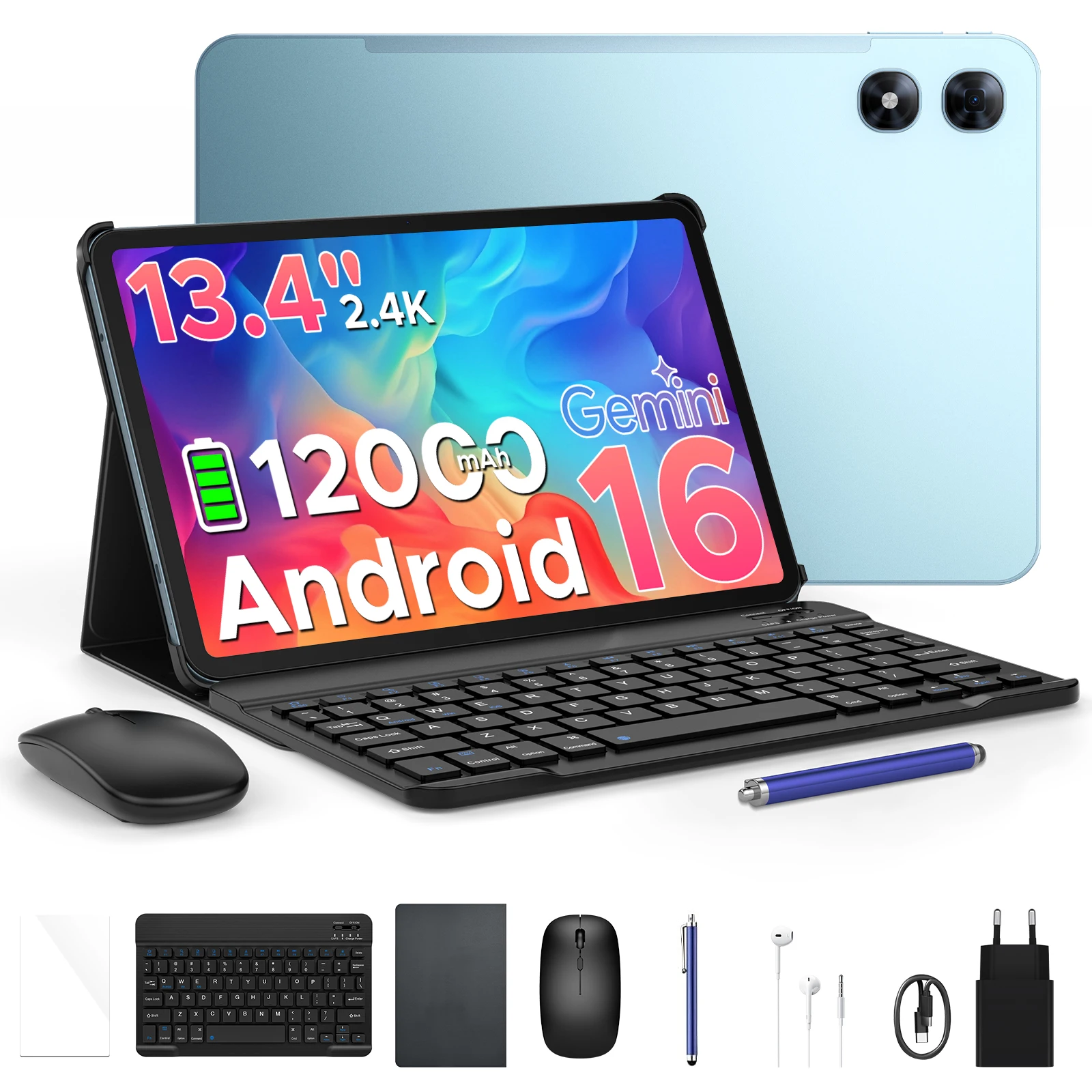 POCKAM P13 Pro 2 in 1 Tablet PC Android 16 13.4