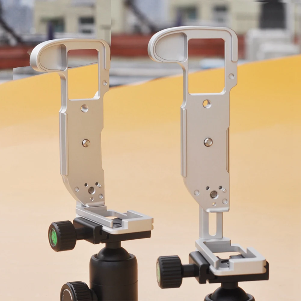 Quick Release Plate L Bracket para X-H1 Camera, Hand Grip Base Holder, Pull-Out Versão Prata