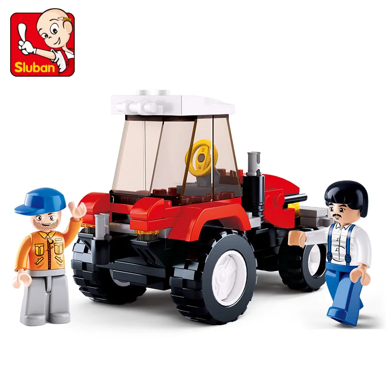 

Sluban Building Block Toys City Scene B0556 Farmer Walking Tractor 103PCS Bricks Earth Rooter Compatbile With Leading Brands