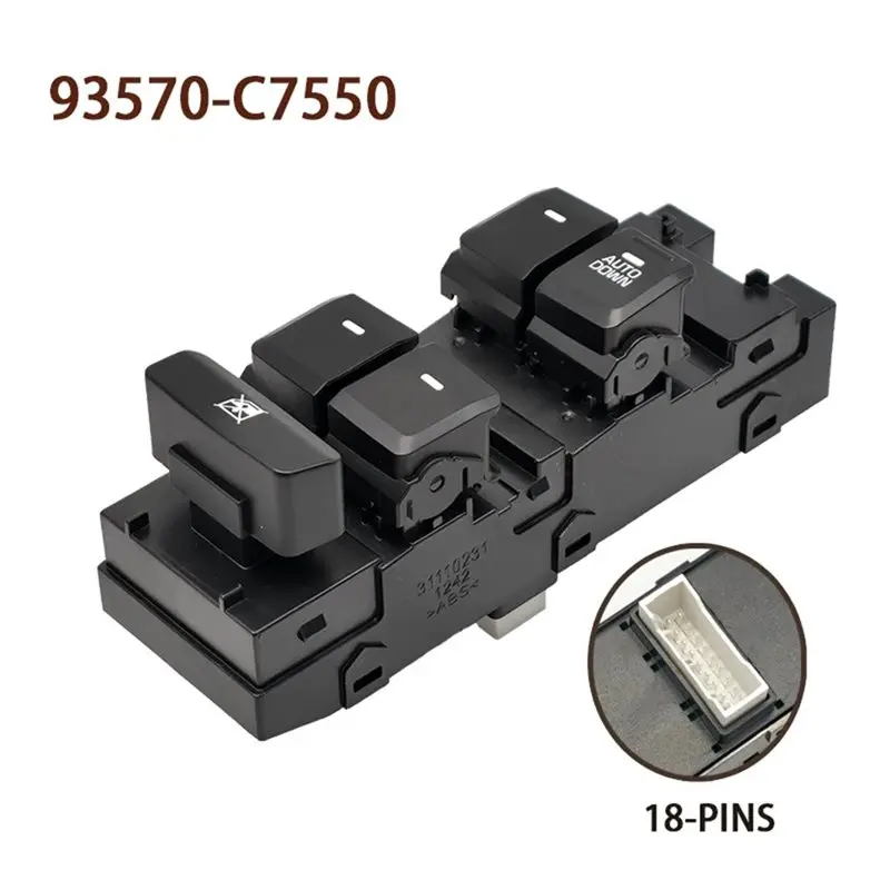 【Price Drop !!】 For I20 ELITE 2014-2019 93570-C7550 Front Right Power Window Switch Replacement Part
