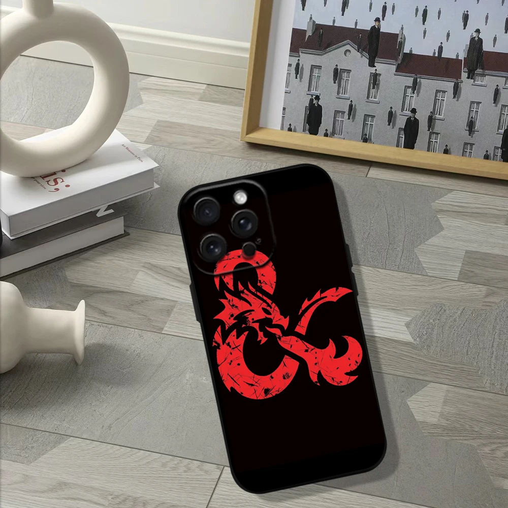 D-Dungeons Dragons game Phone Case For Samsung S23 S22 ULTRA A22 A71 Black Soft Silicone Cover