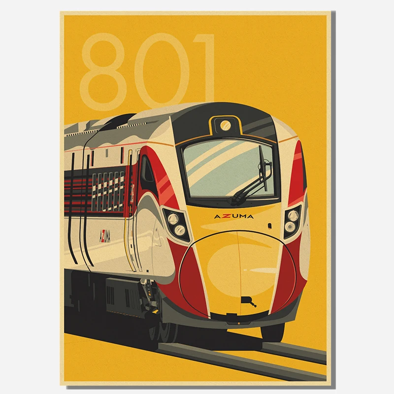 Train Station Anime Poster Wall Art Canvas Print Scenery Wall Decor Pictures Living Room Painting Home Decortorna