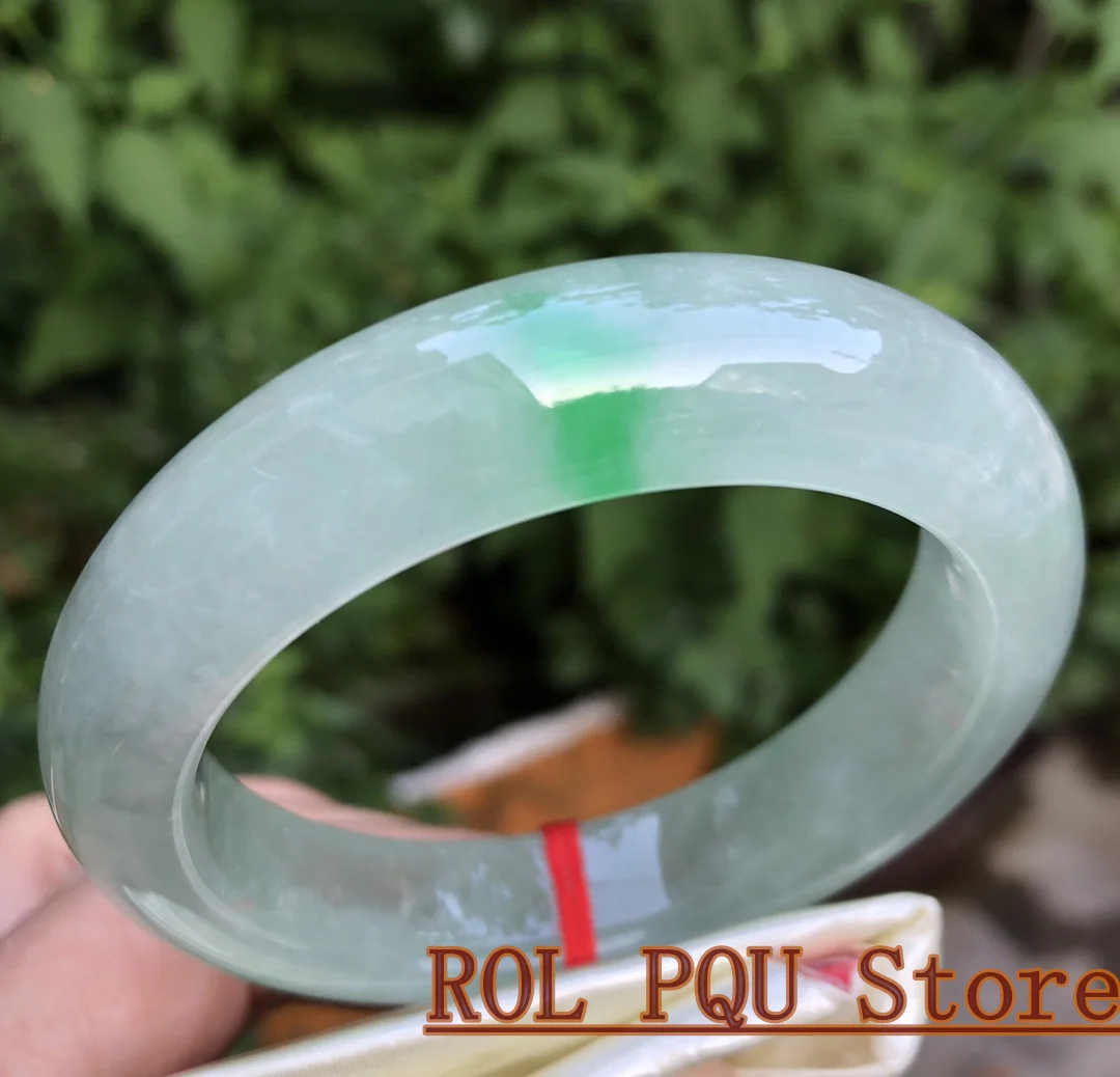 

Ice Species Ice-clear Blue WaterJadeite Exquisite Elegant Jade Bracelet Taste Bangles Handring Fine Jewelry