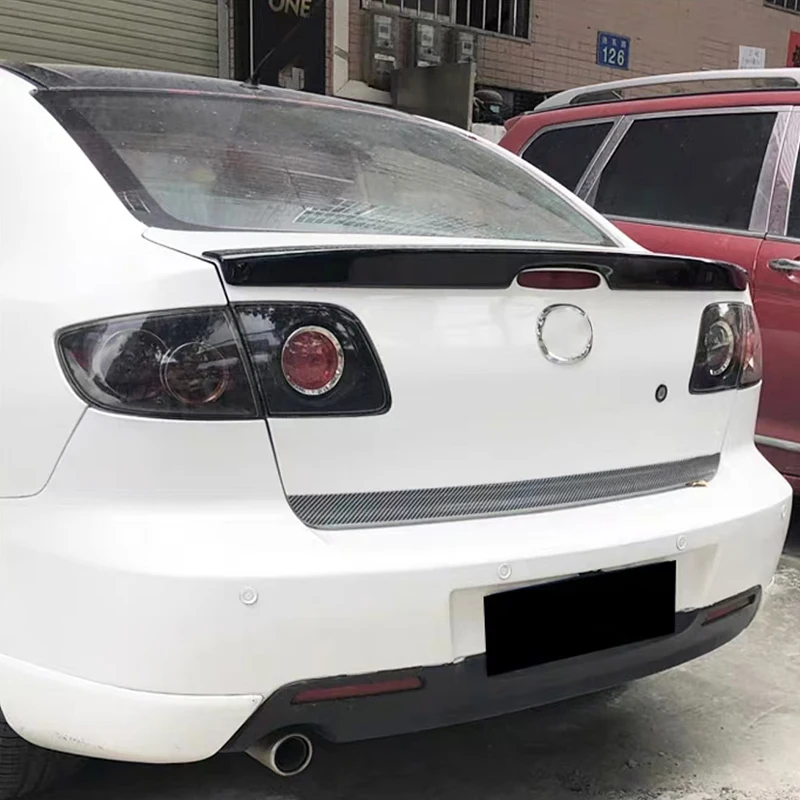 For Mazda 3 Spoiler 2006 2007 2008 2009 2010 2011 2012 2013 High Quality ABS Material Car Rear trunk cover wings spoiler Airfoil