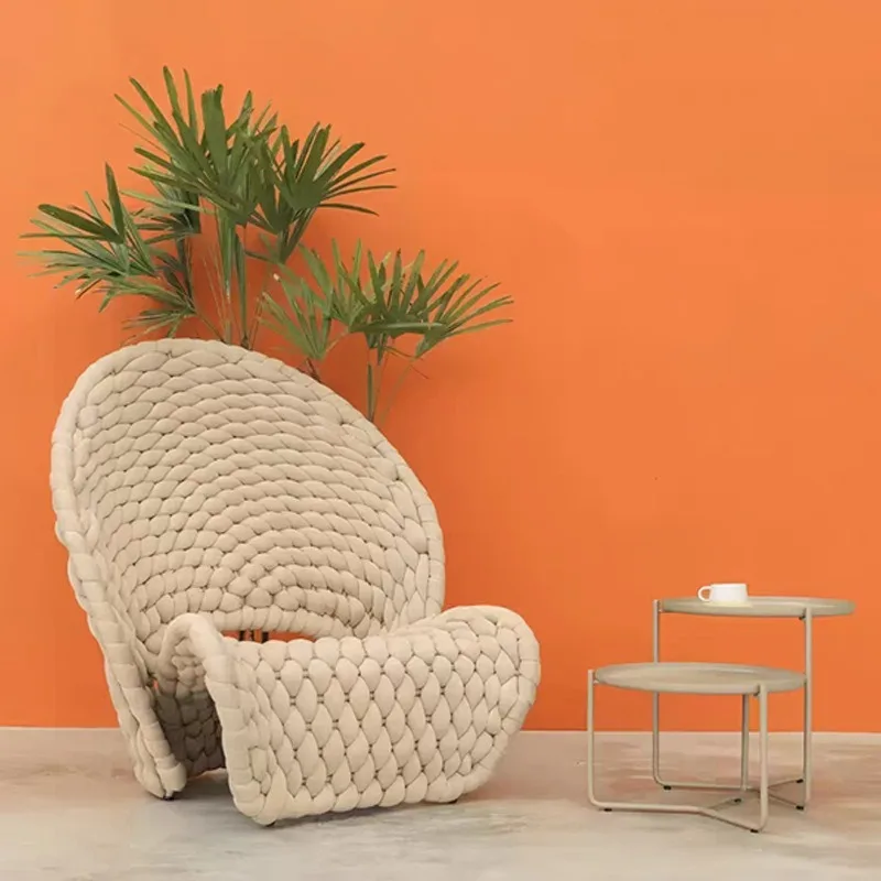 

Outdoor sofa designer rattan bed garden open-air model room furniture courtyard combination