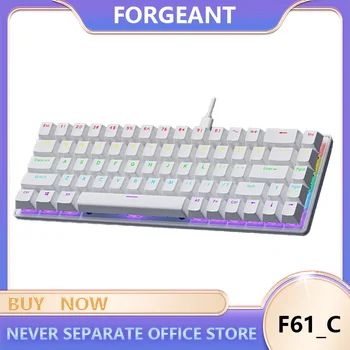 Forgeant F61 kablolu mekanik klavye 61Key taşınabilir klavye degrade klavye Keycaps PBT klavye ofis oyunu klavye hediye