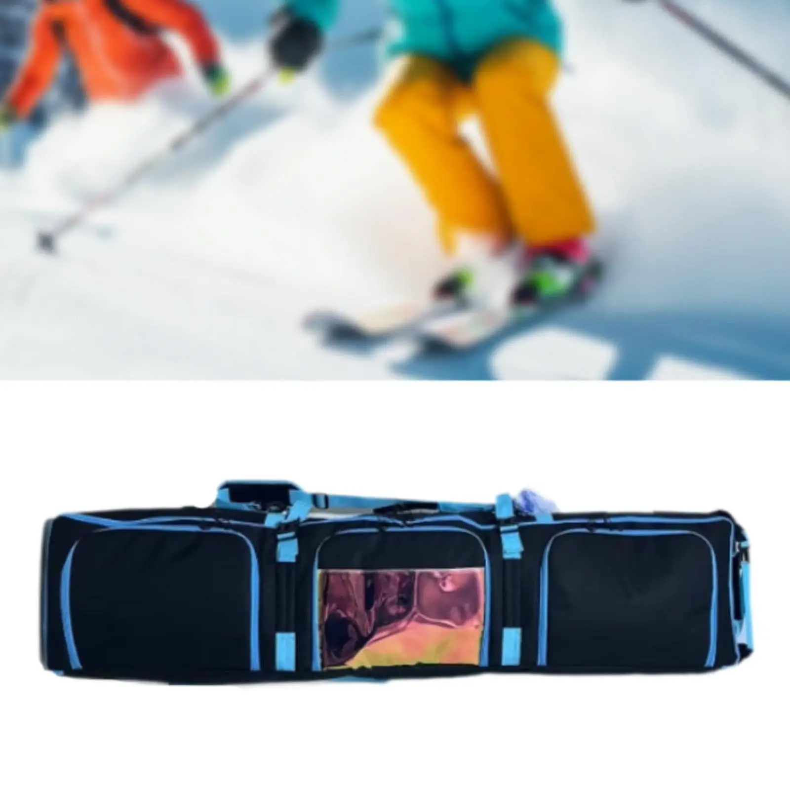 

Snowboard Bag for Adults for Air Travel Rolled up Top Wheeled Adjustable Length Ski Bag Ski Equipment Bag Snowboard Backpack