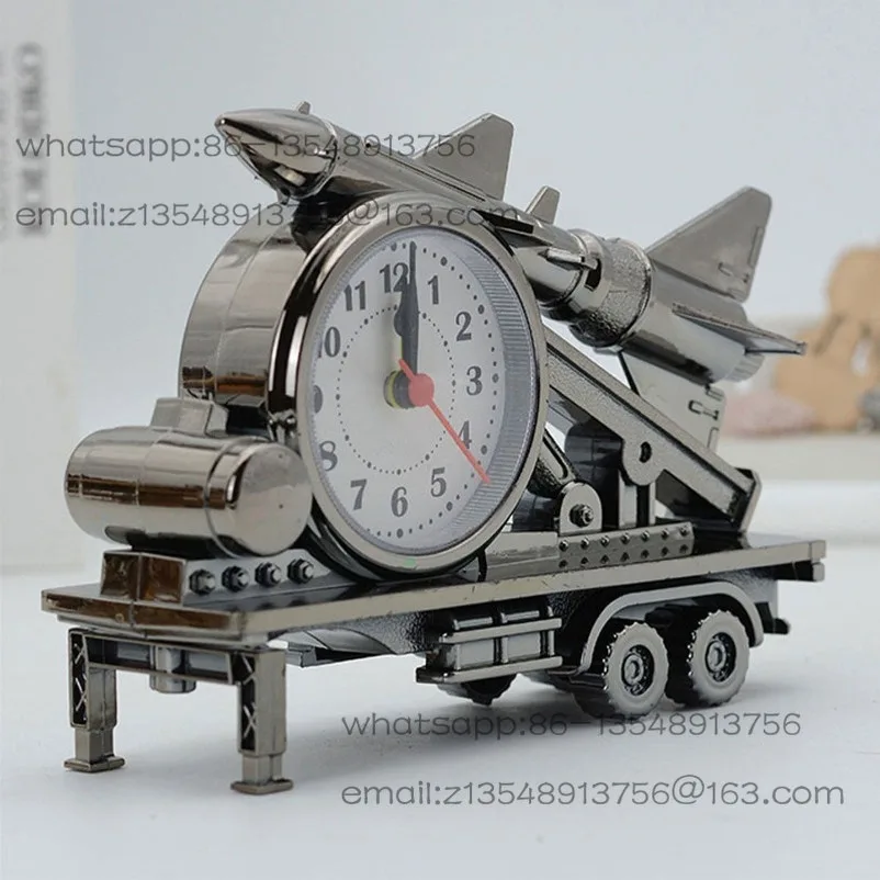 

Rocket Shaped Small Alarm Clock for Students and Boys Children's Clock Cartoon Creative Cute Mini Alarm Bedside Clock