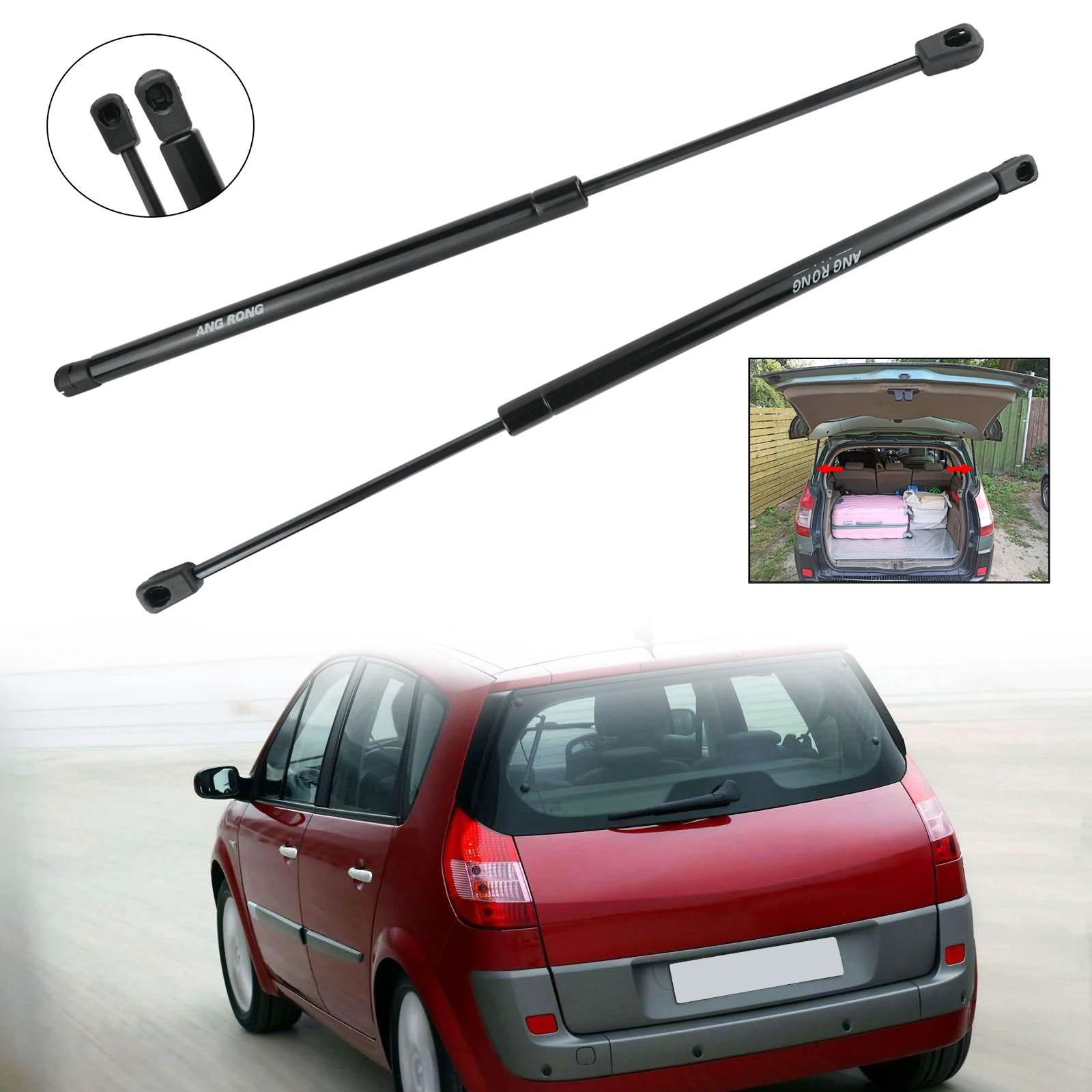 For 2003-09 Renault Scenic MK II MPV Rear Boot Tailgate Gas Support Struts 625N