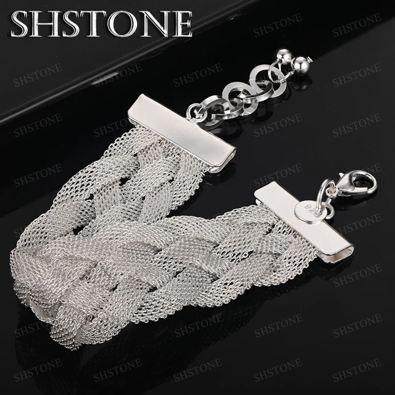 

Fashion Trend 925 Sterling Silver Bracelet Birthday Gift Accessories Romantic Wedding Party Men Women Jewelry Hand Chain