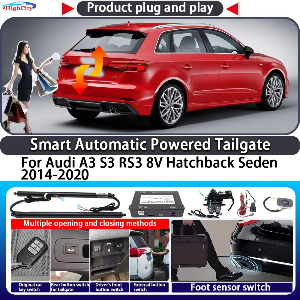 

For Audi A3 S3 RS3 8V Hatchback Seden 2014-2020 Smart Automatic Powered Tailgate Key Control Trunk Kit Electric Power Tailgate