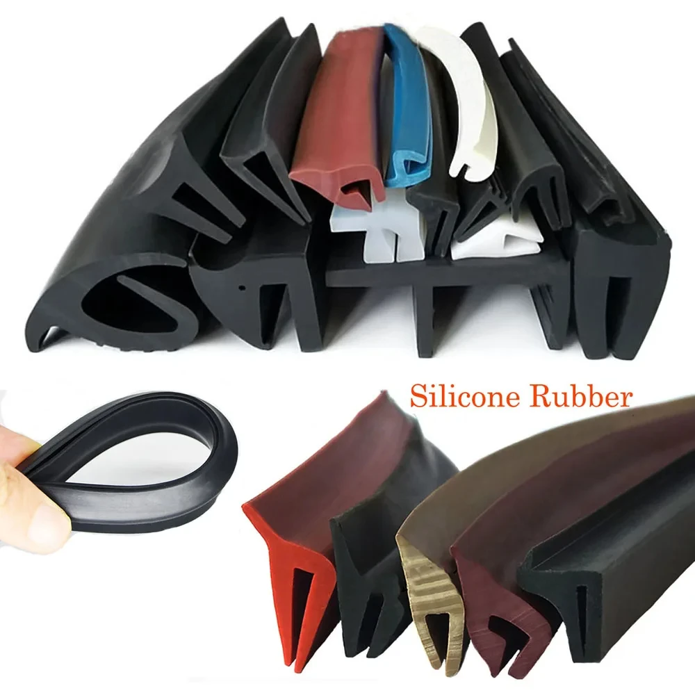 Silicone Rubber EPDM Door Window F U h Corner Shape Edge Banding Sealing Strip Car Glass Metal Panel Board Bathroom Seal Strip