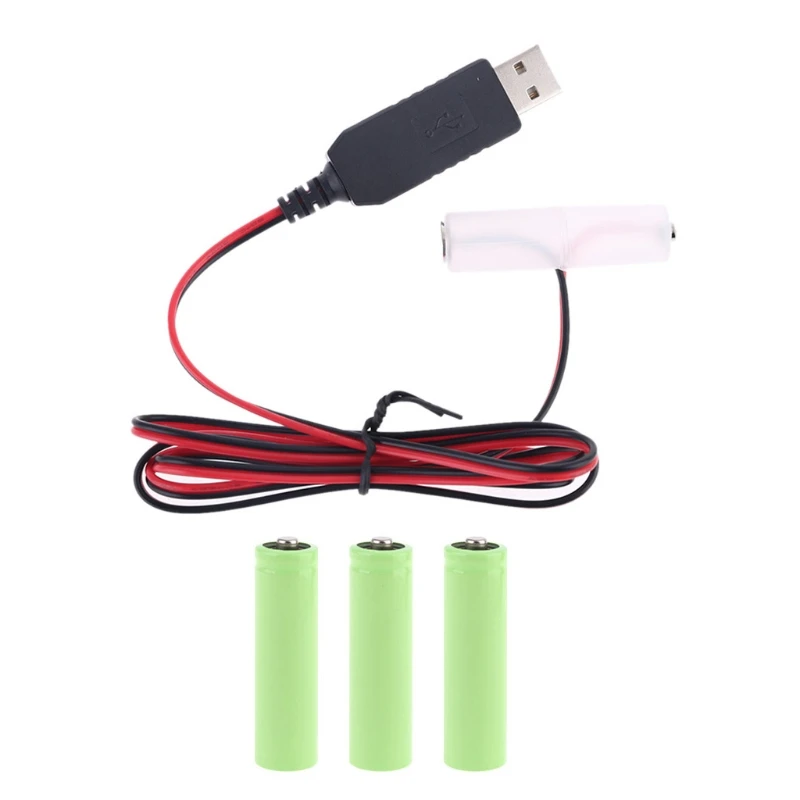 LR6 AA Battery USB Power Supply Cable Replace 1.5V AA Battery