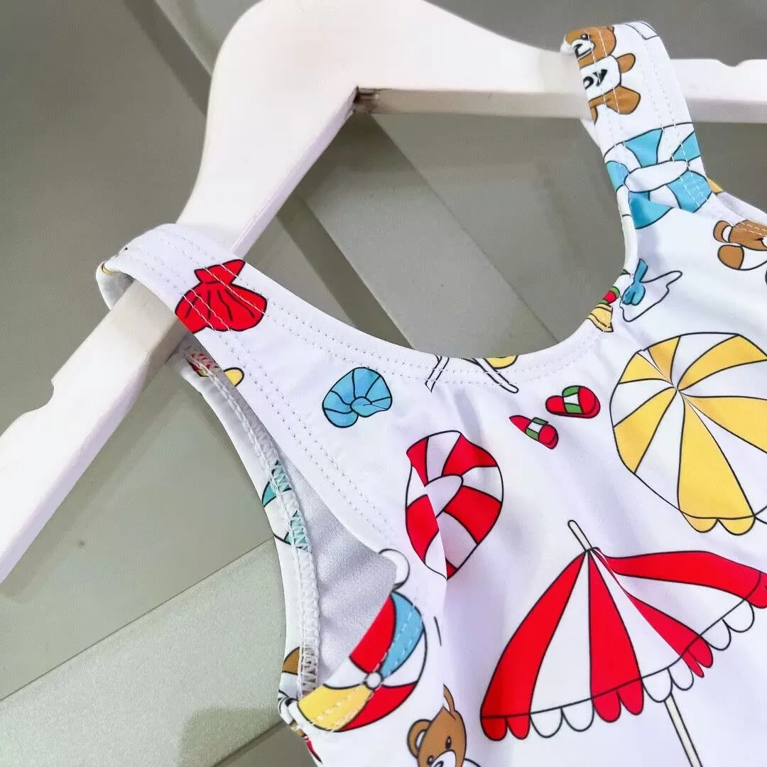 ملابس سباحة جديدة للفتيات لعام 2025 ملابس سباحة للأطفال مطبوعة بالكامل ملابس سباحة راقية للبيع بالجملة