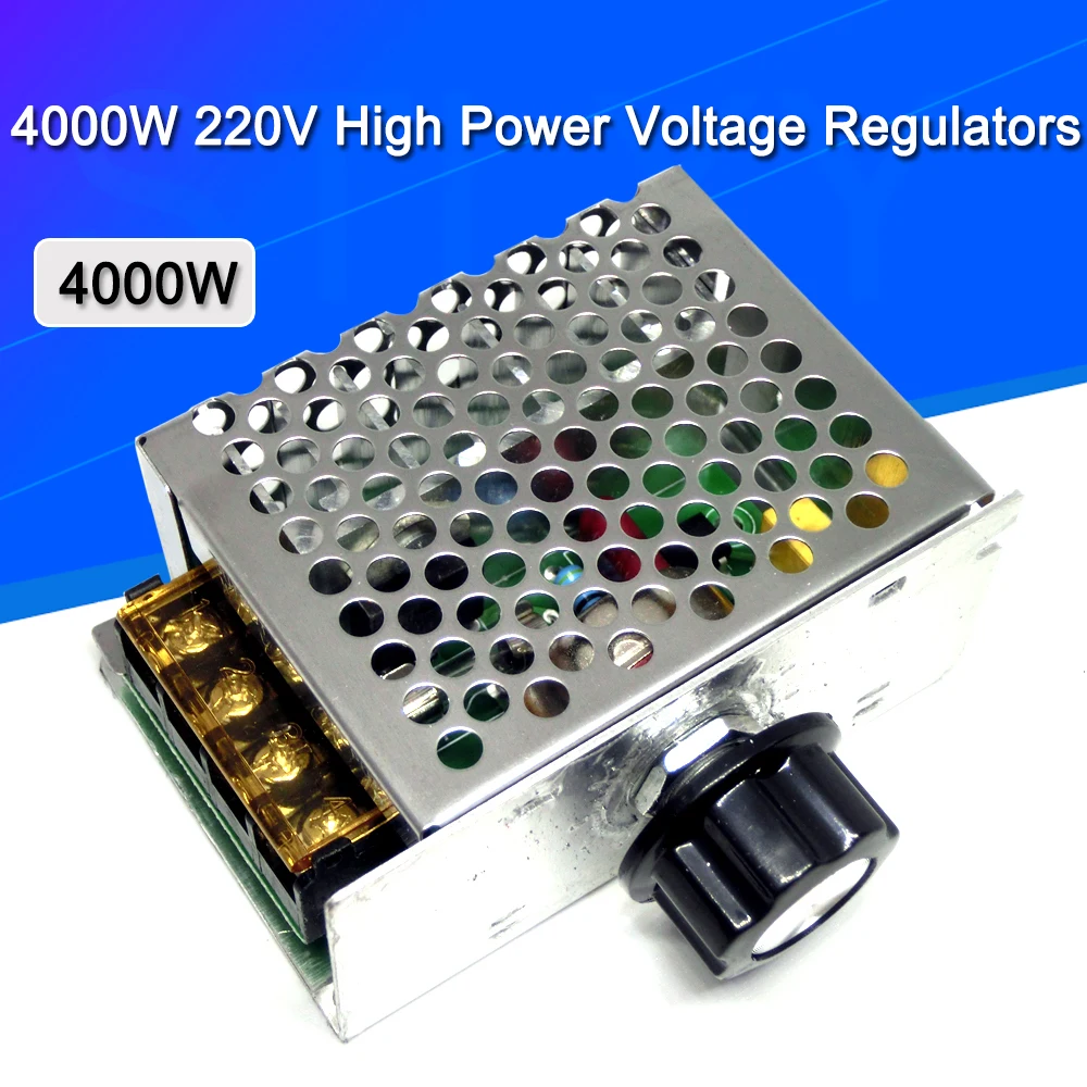4000W 220V regulatory napięcia dużej mocy regulator prędkości SCR elektroniczny regulator napięcia gubernator termostat HR