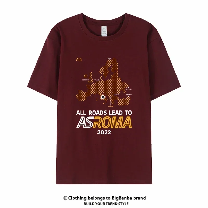 New fashion Roma team won theCup with short sleeves and a wine red shirt that connects all roads. AS ROMA, Mourinho, same style