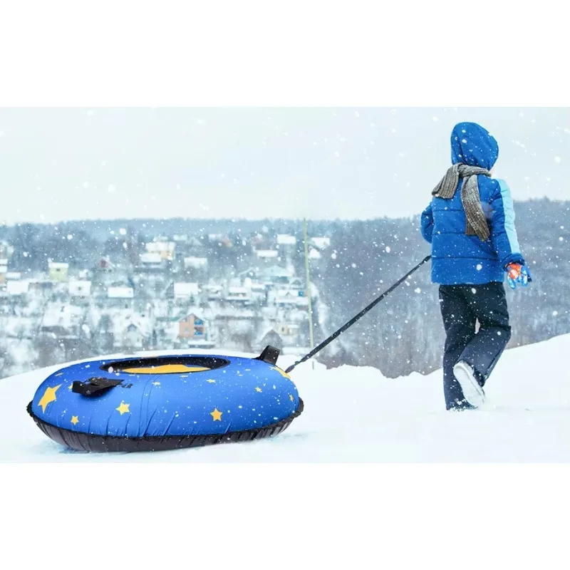 

Outdoor Snow Toys Snowtube Hard Bottom Winter Inflatable Snow Sled For All Ages Safe Entertainment Choice
