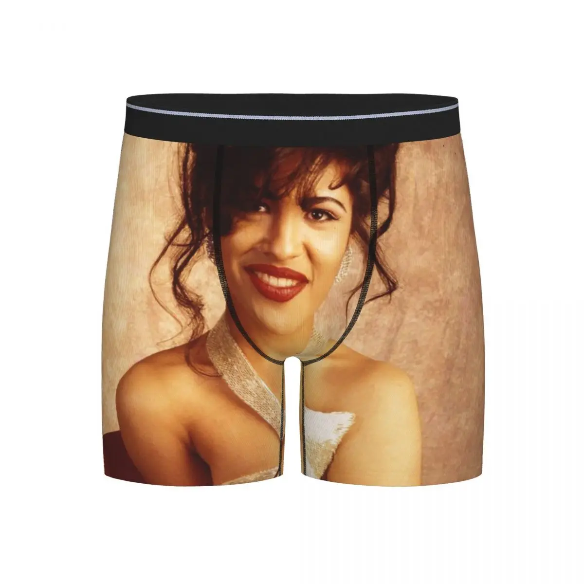 

Long Boxer Underpants Shorts Selena Quintanilla Vintage Panties Men's Soft Underwear for Homme Man Boyfriend Gift