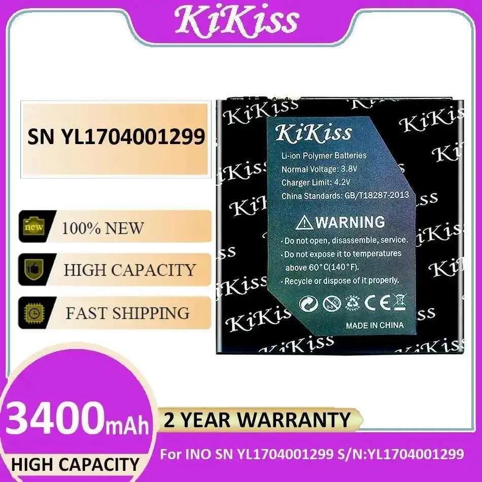 

Mobile Phone Battery For Ino SN YL1704001299 S N:YL1704001299 Stable 3400Mah High Compatibility