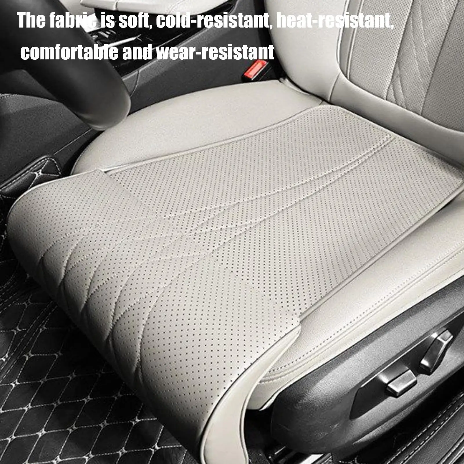 Leather Car Seat Extender Cushion Leg Support Pillow Memory Foam Knee Pad Long-Distance Driving Office Home Driver Protector Mat