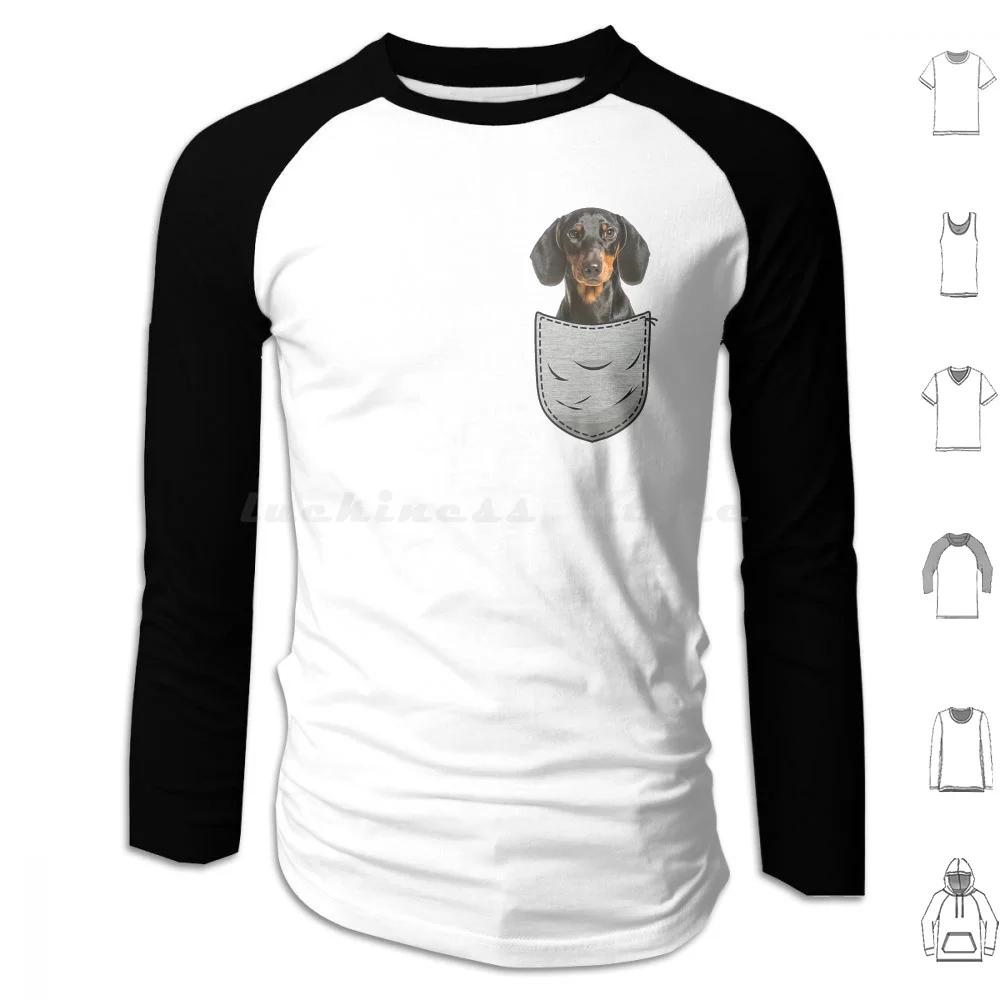

Такса Wiener-Dog Weenie Нагрудный карман для любителей собак _ Толстовка для владельцев из хлопка с длинными рукавами Такса Wiener Dog Weenie Chest