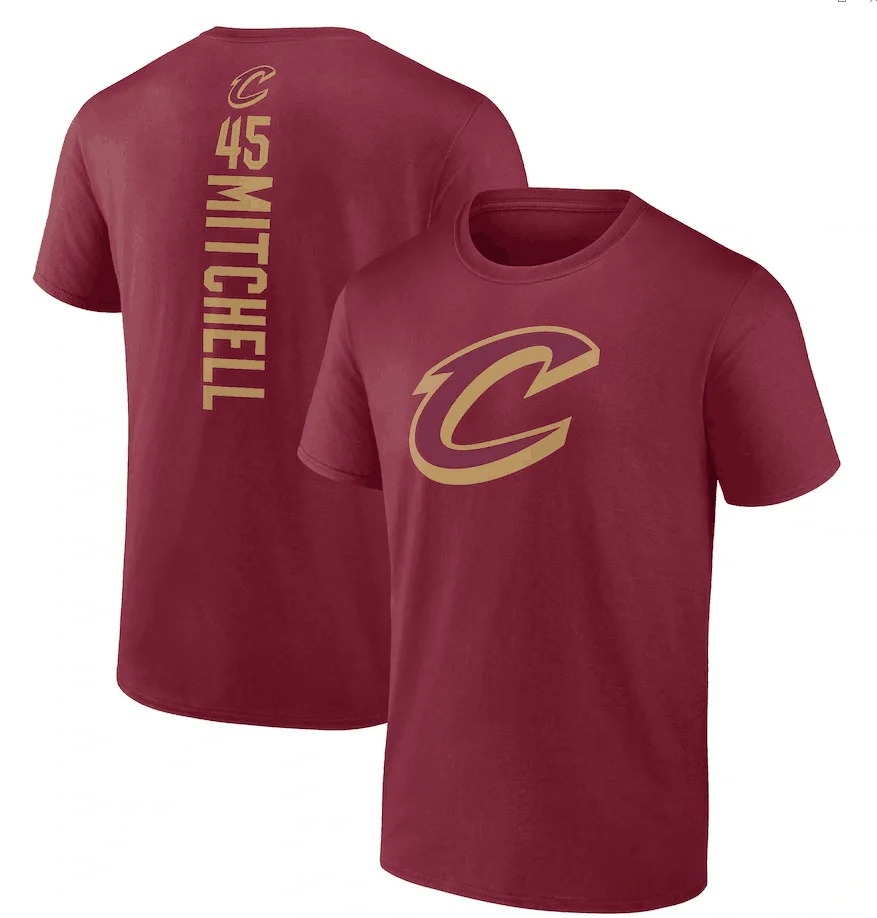 

Fashion Men's Pure Cotton Jersey T-shirt Cavaliers Basketball Shirt Short Sleeve Sports Outdoor Sports Large Size T-shirt
