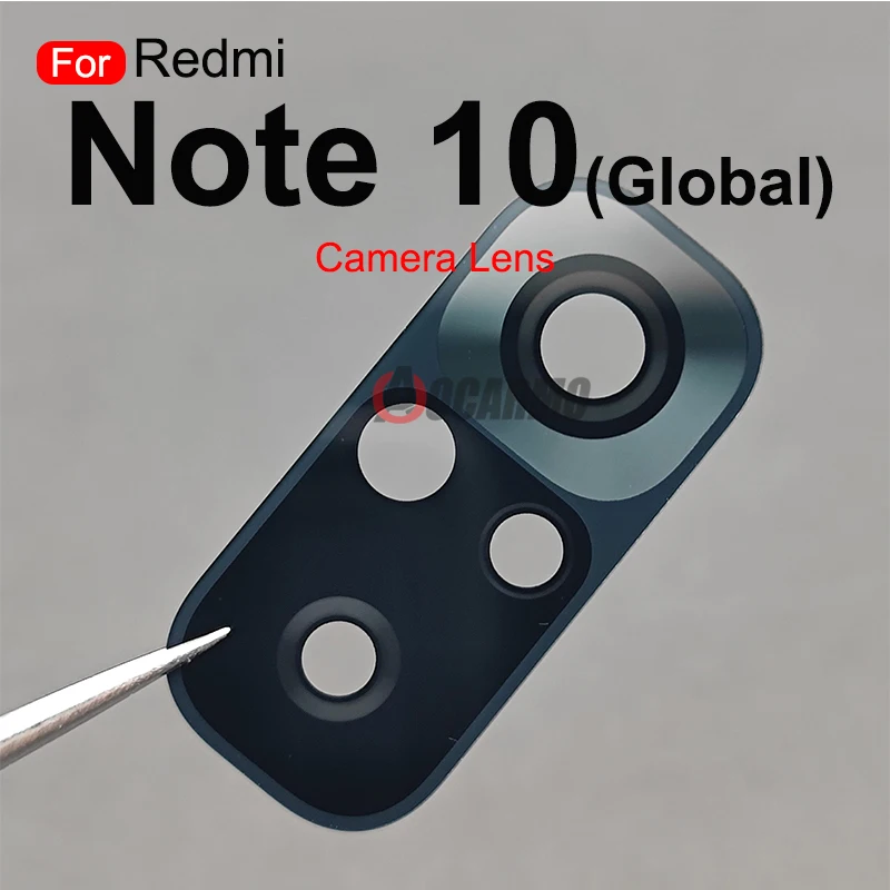 1Pcs For Xiaomi Redmi Note 10 Global Back Camera Lens With Frame and Sticker Replacement Parts