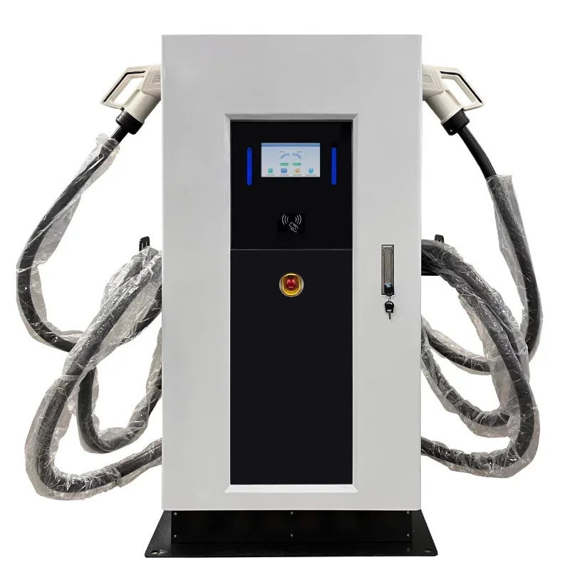 China 60kw Fast Electric Vehicle Public Charging Station Commercial Household Smart Dual Gun CCS2 DC Electric Charging Station