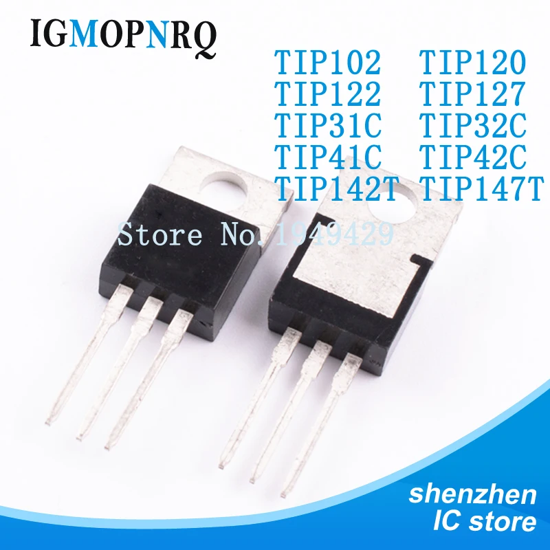 10 sztuk TIP102 TIP107 TIP110 TO-220 TIP112 TIP120 TIP122 TIP125 TIP127 TIP132 TIP137 TIP142T TIP147T TIP31C TIP32C TIP41C TIP42C