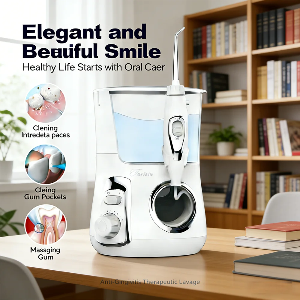 

Desktop Home Oral Care Spa Tool, 5 Nozzles Electric Water Flosser, Dental Irrigator for Teeth Cleaning & Gum Protection