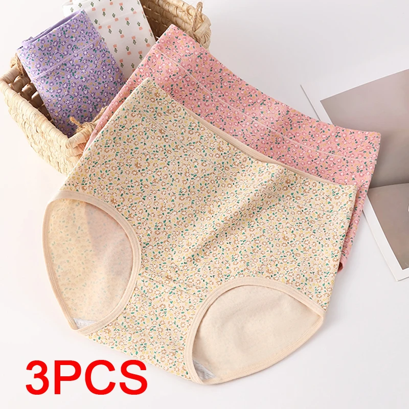 High Waist Women's Briefs Breathable Fancy Underwear for Women Triangular Panties Set Pack Lingerie Sexy Cotton Lady Underpants