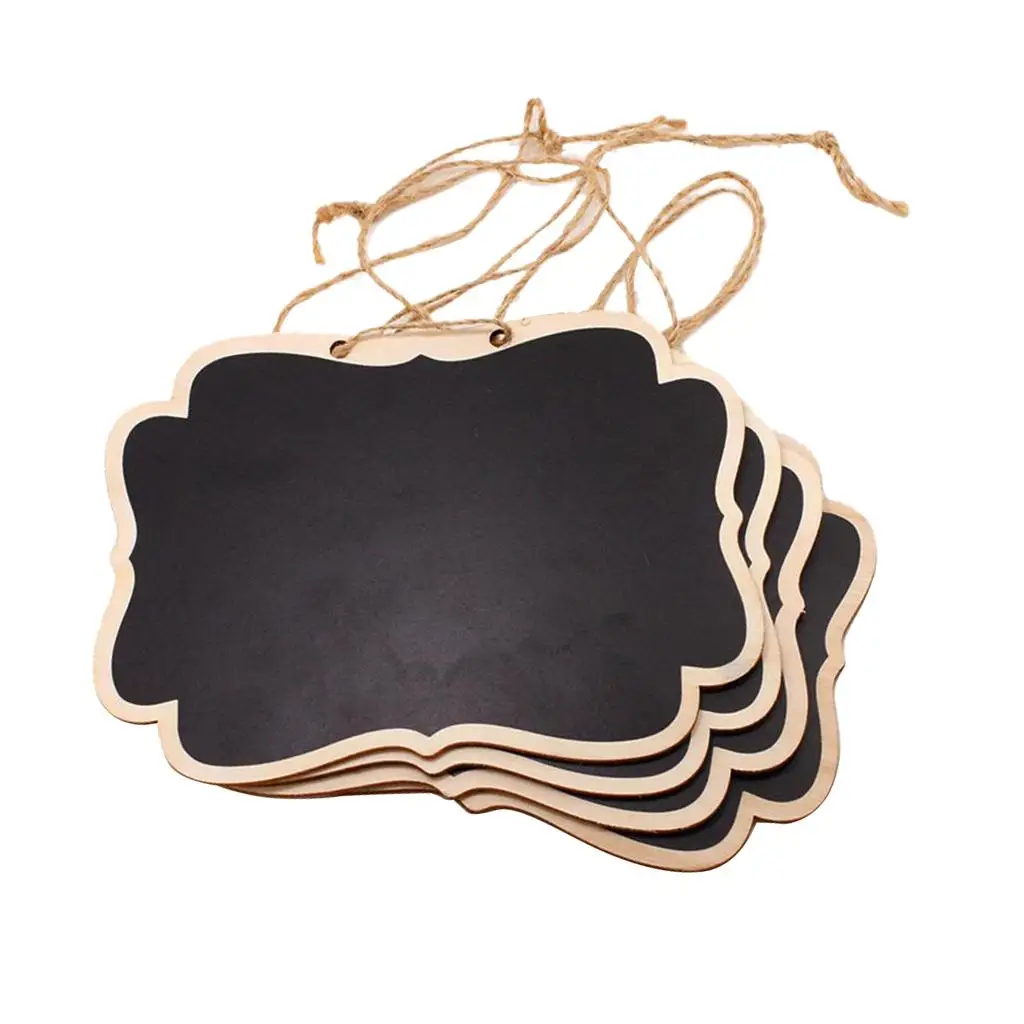 4x Mini Blackboards Chalkboard Wedding Party Table Number Message Memo