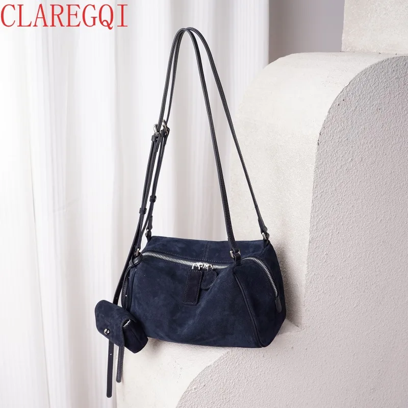CLAREGQI  New Model Dermis Retro Shoulder Bagwomen Niche Scrub Hobo Bags Damen All Match Commuting Crossbody Bags For Women