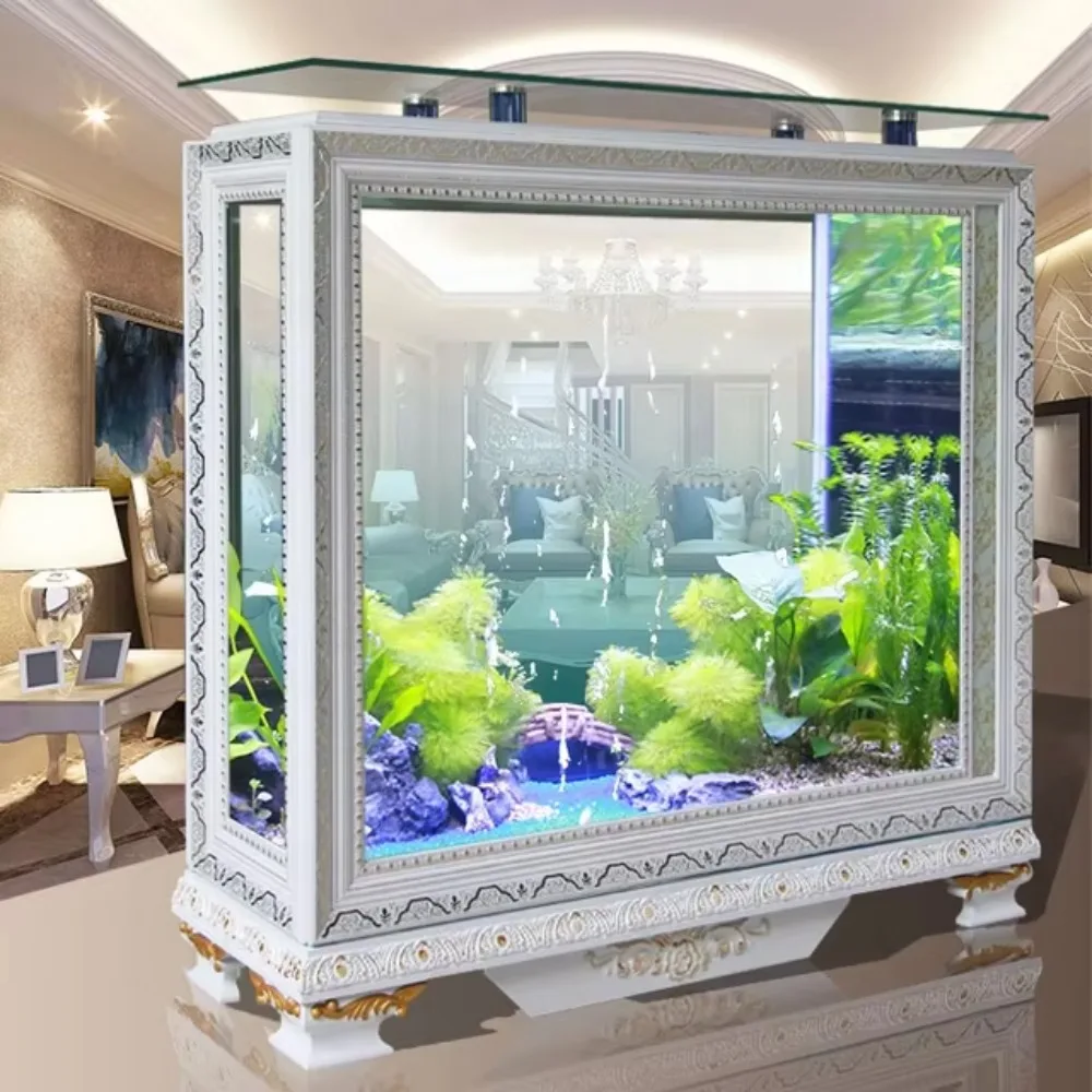 

Большой стеклянный аквариум с подставкой, аквариумные принадлежности, аквариум для рыб