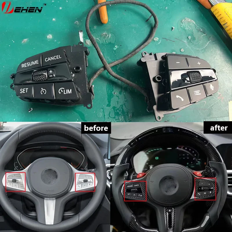 Car M Sport Steering Wheel Button Knob Motorsport Version For BMW 1 3 4 5 6 X3 X4 X5 X6 Series G20 G30 G01 G02 G08 G05 G06！