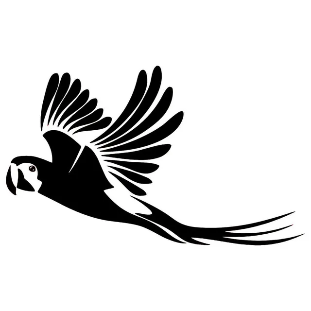

17.8*10.6CM Parrot Bird Cute Car Stickers Jungle Animal Car Styling Body Decals Accessories Citroen Stickers