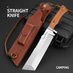 Outdoor High-Hardness Chopper, Fixed Blade, EDC Tactical Knife, Camping Multi-purpose Survival and Cutting Tools