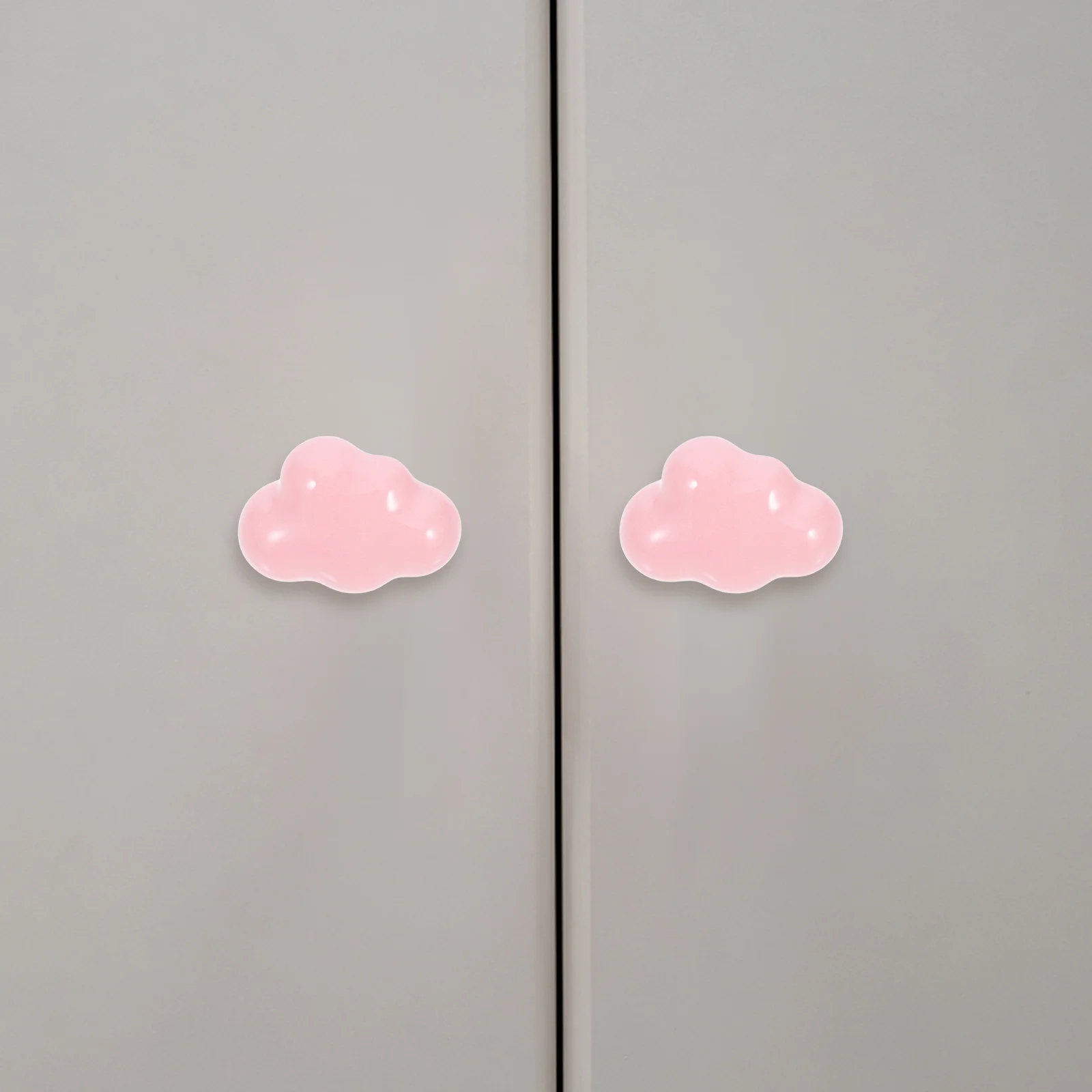 

2Pcs Cloud Shape Ceramic Drawer Pull Handles for Children's Room Wardrobe Cute Cabinet Door Knobs Drawer Pull Knob