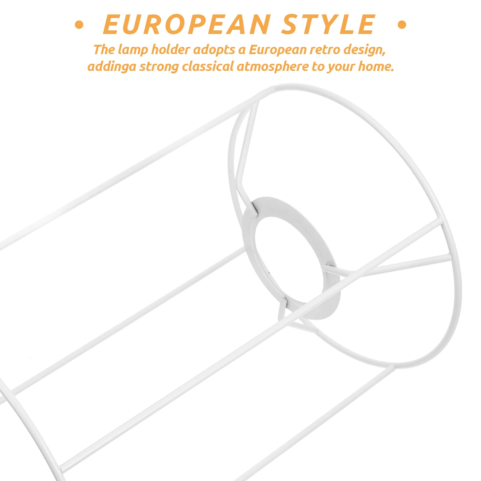 

Metal Lampshade Frame for DIY Table Lamp Stand Holder Brackets Sturdy Hardware Rack Cage Ring Simple Elegant Easy Match