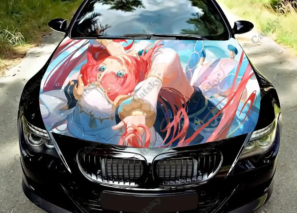 

Nilou Anime Genshin Impact Car Hood Vinyl Stickers Wrap Vinyl Film Engine Cover Decals Sticker on Car Auto Accessories