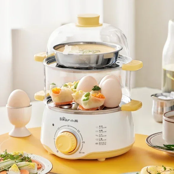 

Household Multi Functional Double Layer Mini Egg Cooker Ideal for Dormitories and Scale Breakfast Making