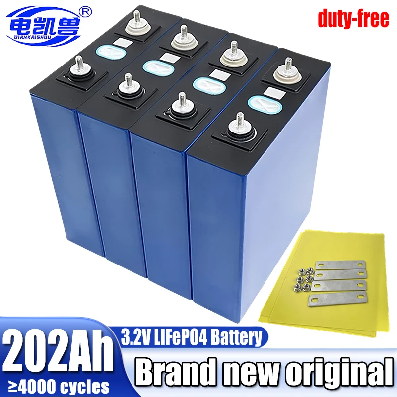 

3.2v 202Ah lifepo4 Batterie lishen 200ah Deep Cycle wiederauf ladbare Bateria DIY 4s 8s 12V 24V 48V für RV EV Boot Solarzelle