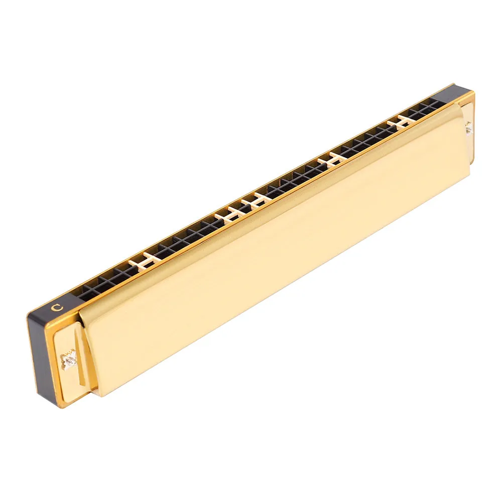 1Pcs Key of C Harmonica 28-Hole Wide Range Polyphonic Instrument for Students Beginners Adults Playing Blues Folk Jazz