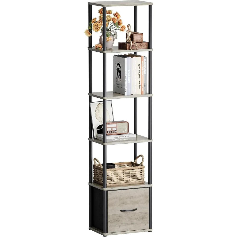 Estante de escalera de pie estrecho de 6 niveles para organizador de estantería de espacios pequeños