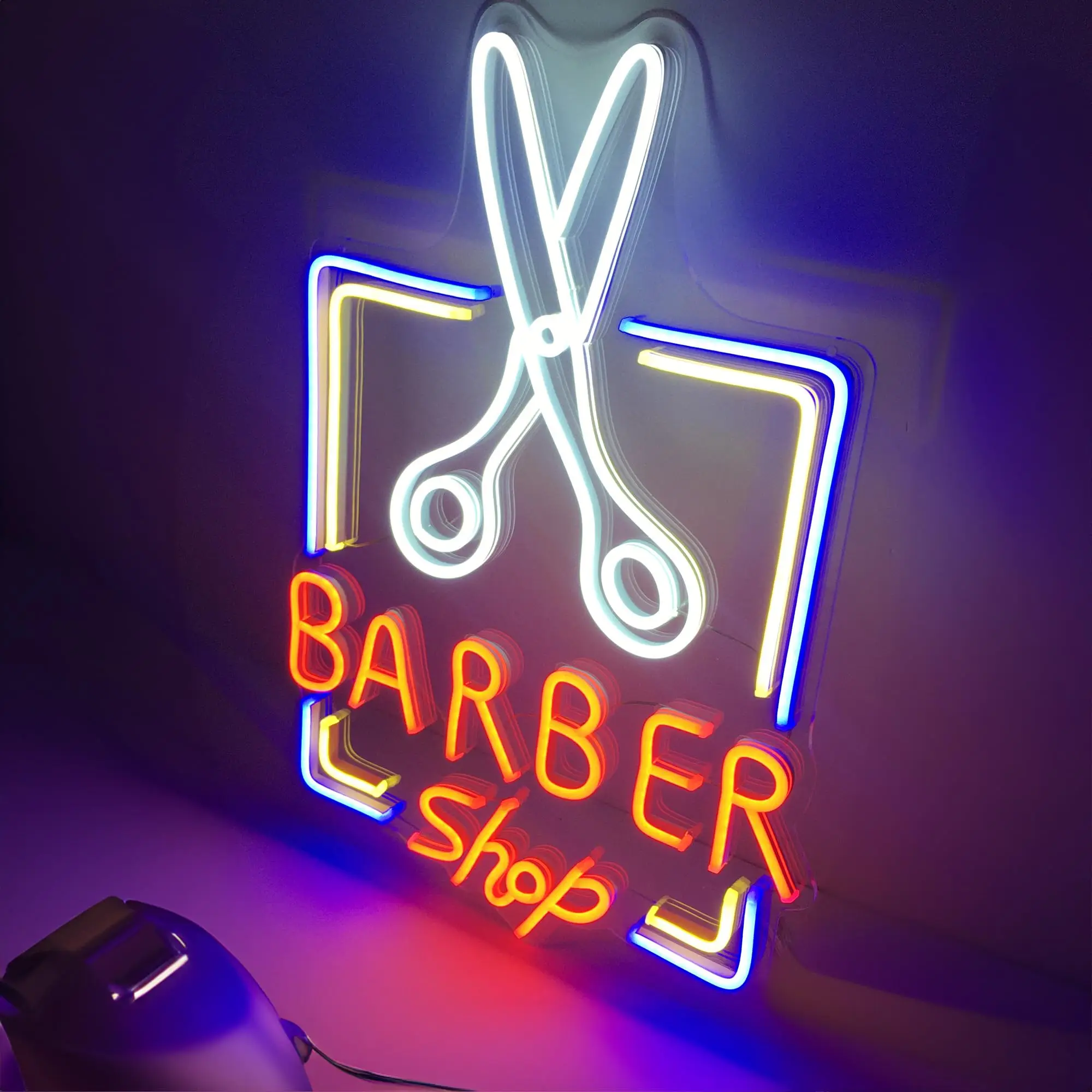 Hair Salon Neon Sign, Led Sign for Wall Haircut, Led Neon Sign for Barbershop Beauty Salon Decoration Commercial Sign