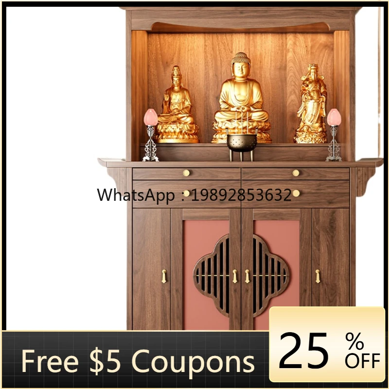 

XX new Chinese shrine offering table S God of Wealth incense case solid wood shrine Buddhist shrine