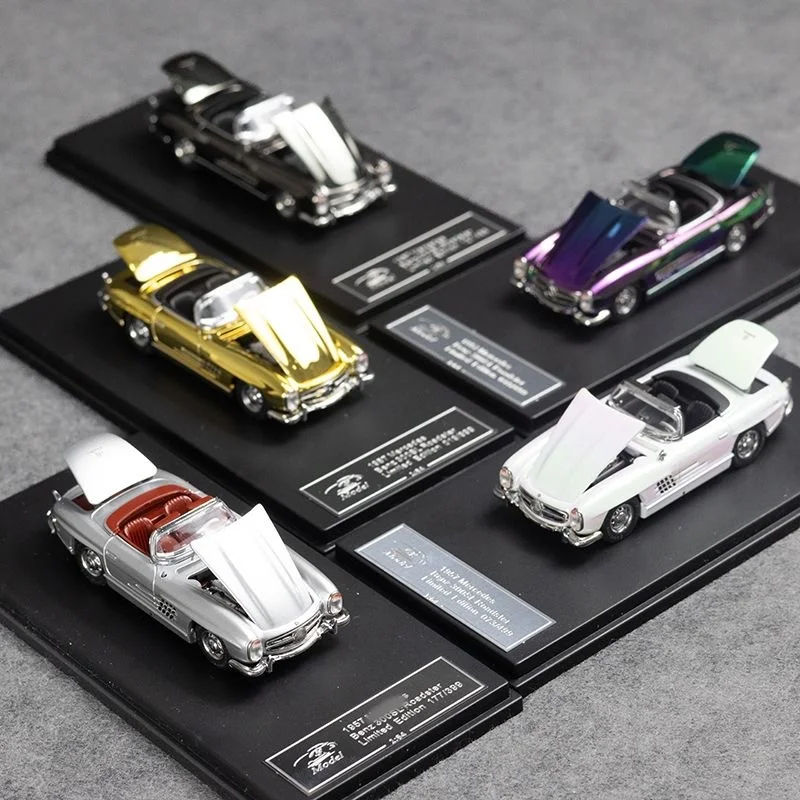 YS 1:64 Mini GT Bens 300SL Vintage Oldtimer Galvaniklegierung Automodell limitiertes Sammlungsset